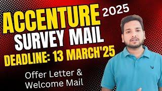 Accenture Sending Survey Mail For Candidates 2025 | Feedback Mail | Offer Letter | Joining Letter