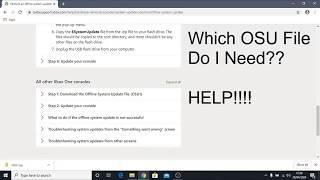 XBOX One OSU Offline Software Update Explained - OSU1, OSU2 or OSU3?? Help !!