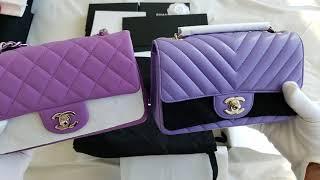 UNBOXING Bag of the Day 51: CHANEL Mini Rectangular Violet Chevron Lambskin Leather GHW