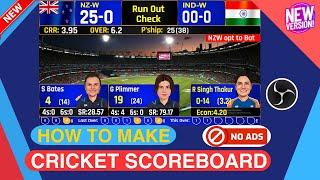 OBS SCORECARD FILE FULL SETUP  | CRICKET SCORECARD OBS SETUP #cricket #obs #scorecard