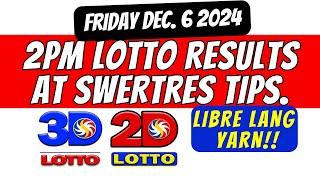 Friday 2PM Lotto result at Swertres Tips today - Dec. 6 **Live update**