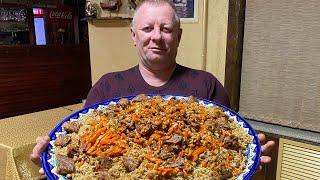 САМАРКАНДСКИЙ плов в казане на костре ! как приготовить восточное блюдо мясо