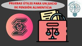 PRUEBAS ÚTILES PARA UN JUICIO DE PENSIÓN ALIMENTICIA