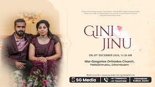 Malankara Orthodox Syrian Wedding | Wedding Ceremony | Jinu & Gini | 29.12.2024 | SG Media