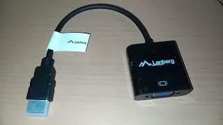 Adapter HDMI VGA Lanberg - unboxing i prezentacja