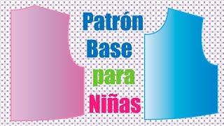 TUTORIAL: Cómo Hacer el Patrón Base de NIÑA  (paso a paso) | Kids Pattern Base (step by setp)