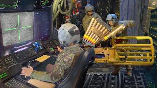 US AC-130 Combat Crew Demolish Land Targets During Intense Air Drills