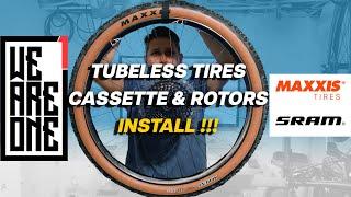 Mountain Biking TUBELESS TIRES, CASSETTE & ROTORS INSTALL !!! | Mountain Bike Maintenance ️‍️