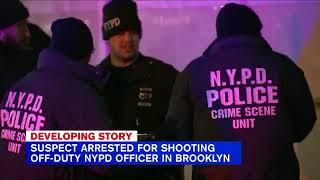 Suspect arrested in shooting of off-duty NYPD officer in Brooklyn