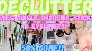 EYE PRODUCT DECLUTTER! POTTED SINGLE SHADOWS, SHADOW STICKS, EYELINER & MORE