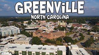 Greenville North Carolina 4K /12th Largest City in NC (DJI Mavic Air 2 Drone Footage) East Carolina