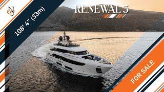 M/Y RENEWAL 3 for Sale | 108’ 4" (33m) Custom Line Yacht