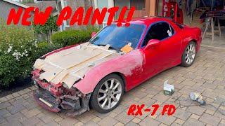 MAZDA RX-7 FD GETS A NEW PAINT JOB!!