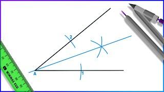 How to divide an angle into two equal parts - Angle Bisector