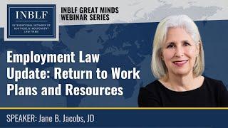 Return to work plans and resources   Jane Jacobs