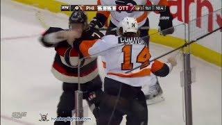 Sean Couturier vs Kyle Turris Dec 9, 2013