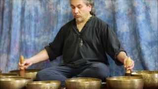 Giant Himalayan Double Spinning OM Bowls ~ Full 7 Note Chakra Meditation