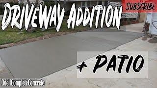 How to Pour a Driveway Addition and Patio