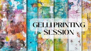 Gel Printing Time! I need some grungy and colourful Collage Papers - Gelli Plate Session!