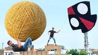 Kite Thread Manja Ball Roll & Caught Kite || Door Manja Rolling With Awais