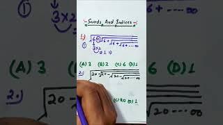 Surds and Indices | √6+√6+√6+... is Equal To – | Root 6 + Root 6 + Root (6 +...upto infinity) |