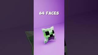 1 vs 4096 Faces Minecraft Creeper Cloth Simulation #viralvideo#youtubeshorts#3danimation