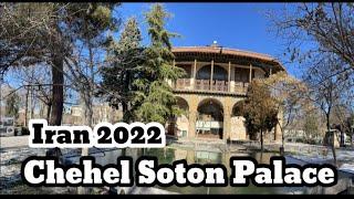 [4k] Walking Iran Cities - Qazvin Chehel Soton Palace - کاخ چهل ستون قزوین - walk with Rooha