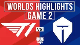 T1 vs TES Highlights Game 2 | Worlds 2024 Quarterfinals | T1 vs TOP Esports