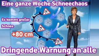 Wetter warnung!! Eine Woche mit großen Schneestürmen Zum ersten Mal in der Geschichte