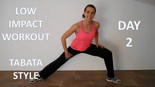 Low Impact Workout Series 1 – Day 2 – Tabata Workout For Beginners with Warming Up and Cooling Down