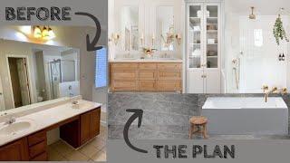 REMODELING MY BATHROOM ON A BUDGET | BATHROOM MAKEOVER pt 1