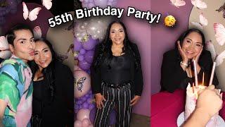 My Mom's 55th Birthday SURPRISE PARTY!!! **she cried**