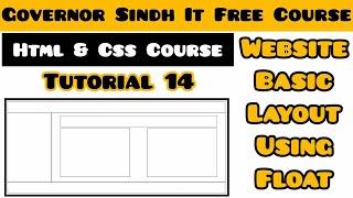 How To Create Website Page Layout in Html CSS | Using Float | HTML Tutorial for Beginners