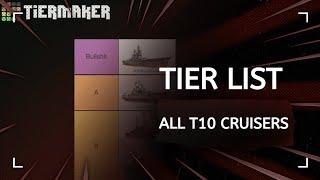 WOWS ALL T10 Cruisers Ranked - Tier List