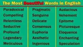 The Most Beautiful Words in English