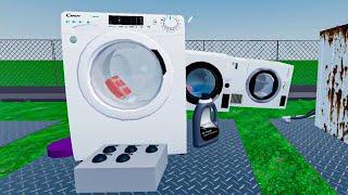 Candy vs. Bricks | Washing Machine Destruction *INSANE JUMPING UNBALANCED !*  (Beko) | Roblox