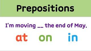 [Prepositions of Place & Time] AT ON IN I English Grammar