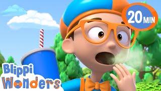 Blippi: The Big Burp Challenge!  | Blippi Learns Something New | Learning Videos for Kids 🟠