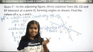 Q.7 to 16 Ex - 7B - Ch - 7 - Lines and Angles | RS Aggarwal Math class 9 | RN Glory