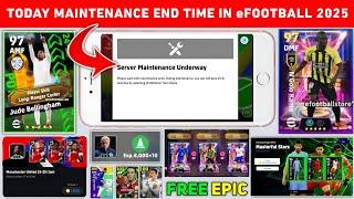 Maintenance End Time In eFootball 2025 | Pes Server Maintenance | Today Maintenance End Time