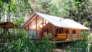 Amazing Building Glamping. Living Off Grid in Self-Isolation