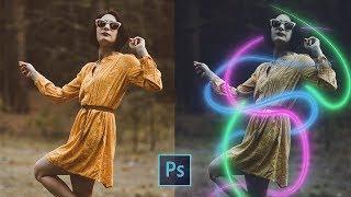 Glowing Neon Lines Effect | Photoshop Tutorial