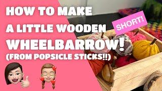 DIY Wheelbarrow Decor from Popsicle Sticks and Wood Scraps! #SHORTS #SHORT