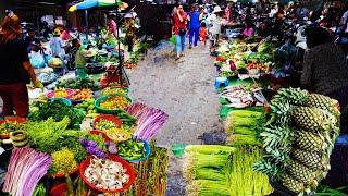 Massive Cambodian Market Adventure: Fresh Food Galore & Street Food Frenzy!