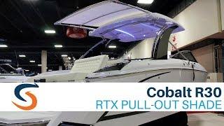 Cobalt R30 Demo of SureShade RTX Pull-Out Boat Shade