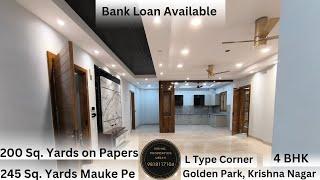 New Park Facing 4Bhk Floor for Sale in Golden Park, Krishna Nagar, Delhi