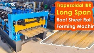 [Steelmama]Nigeria Metal Steel Trapezoidal IBR Long Span Roof Sheet Roll Forming Machine Price