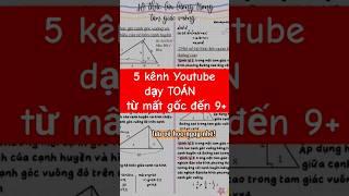 5 kênh Youtube dạy TOÁN từ mất gốc đến 9+ #motivation #motivationalvideo #motivational #study #try