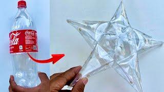 How to Make 3D Star with Plastic Bottle for Christmas Decoration | Star Lantern