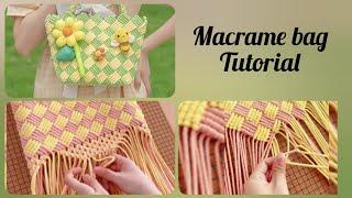 Macrame bag tutorial / Macrame bag @diymacramee